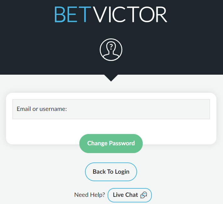reset your Bet Victor login password