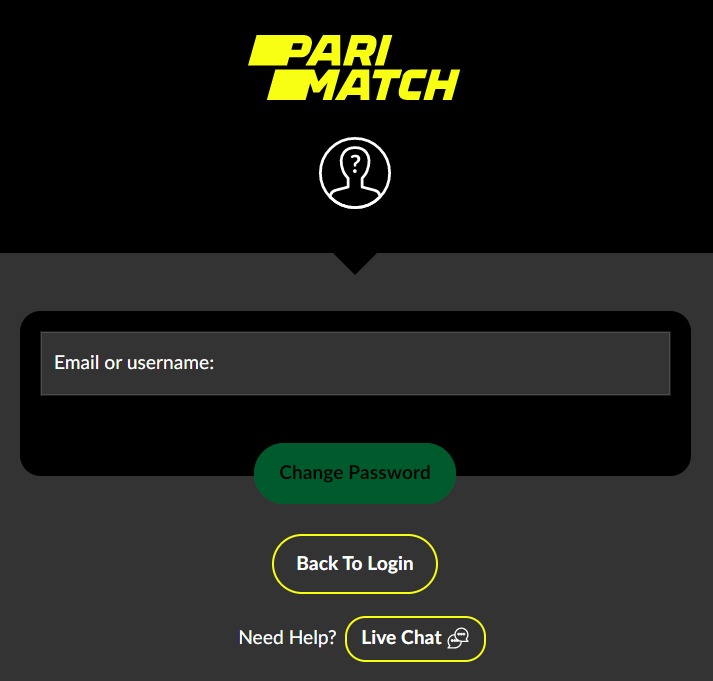reset your PariMatch login password