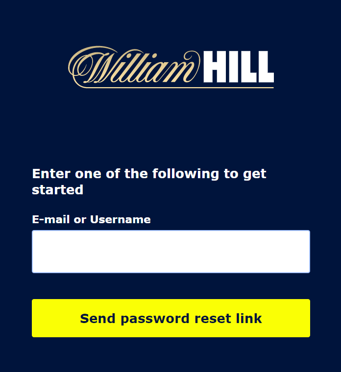 Reset Your William Hill Password