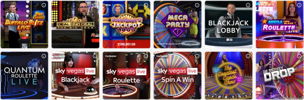 Sky Vegas Live Dealer Games