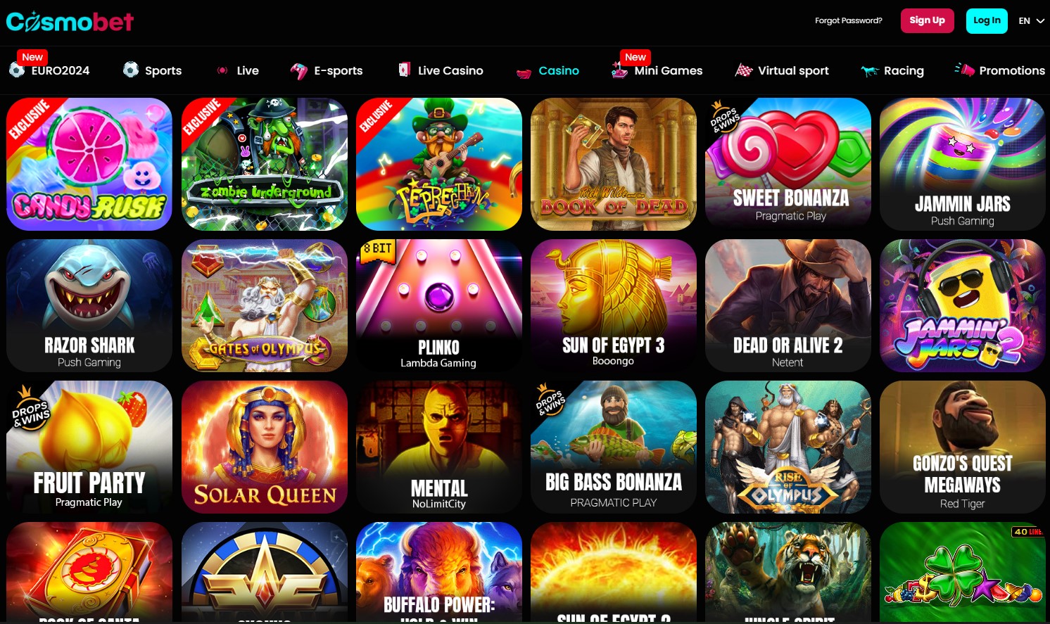 Cosmobet Casino Games Review