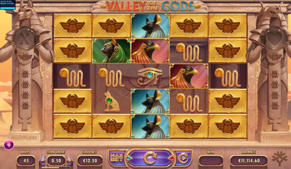 The Valley of the Gods non-GamStop online slot at 7ABet